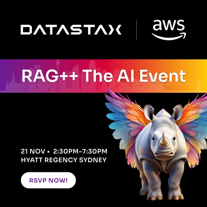 DataStax presents its advancements in artificial intelligence technology at RAG++ Sydney: The AI Event