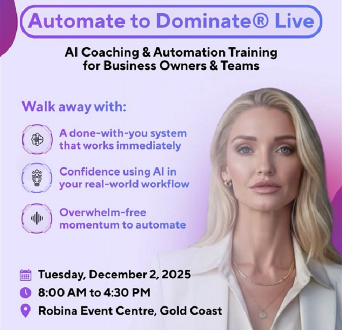 AI finally made simple: New Automate to Dominate LIVE event shows businesses how to scale without the stress